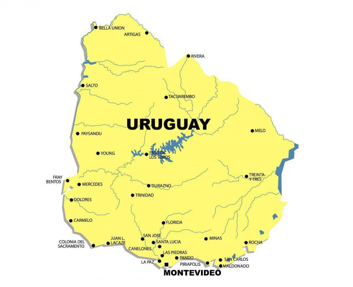 Kaart Uruguay jõe