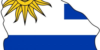 Kaart Uruguay lipp