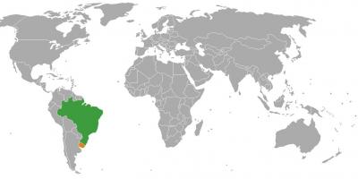 Uruguay asukoha kohta world map