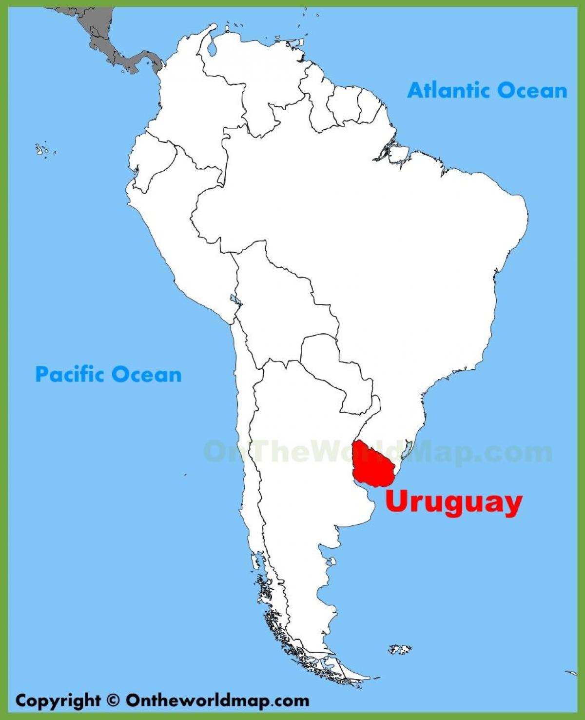 Kaart Uruguay-lõuna-ameerika